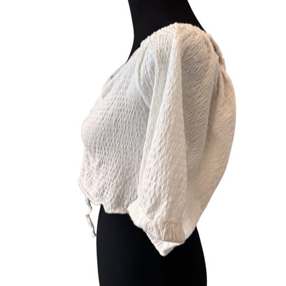 NWT ROXY Snow White Flirty Walk Ruched Cropped Top Size XXL - Picture 7 of 9